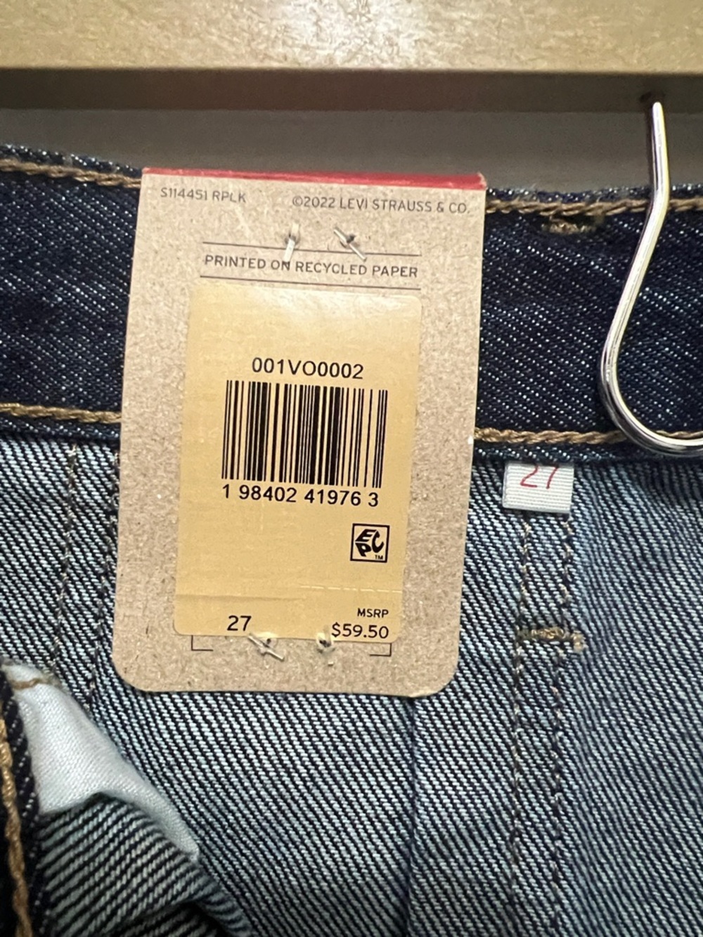 Levi's Dark Blue Paneled Denim Mini Skirt - Picture 4 of 9